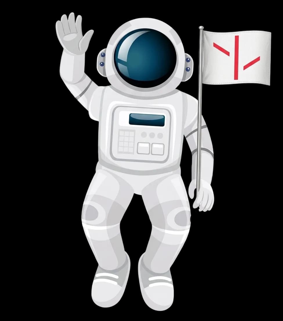 Astronaut floating in space