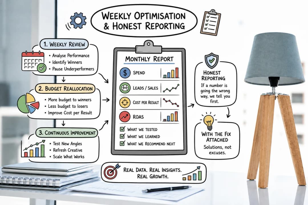 Weekly Optimisation & Honest Reporting