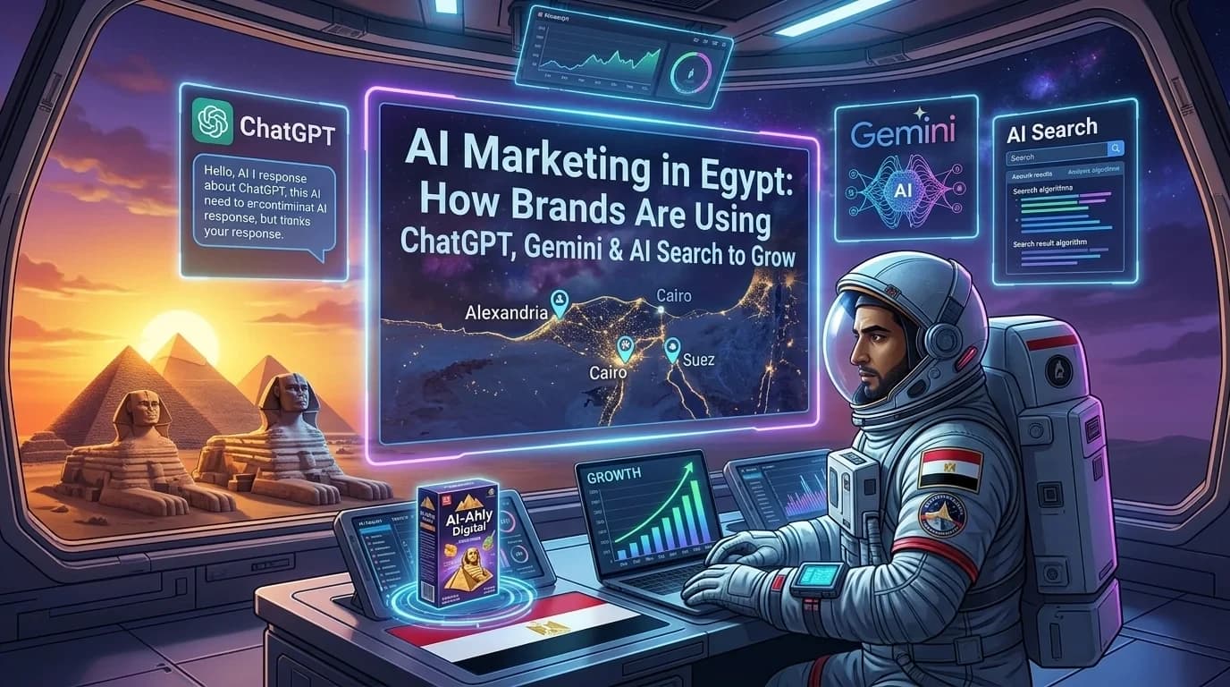 التسويق بالذكاء الاصطناعي في مصر: كيف تستخدم العلامات التجارية ChatGPT وGemini وAI Search للنمو